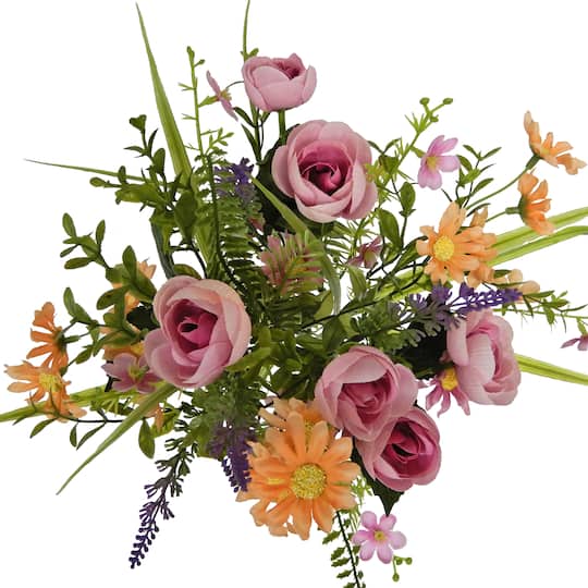18" Mini Ranunculus Mix Deluxe Bush by Ashland®